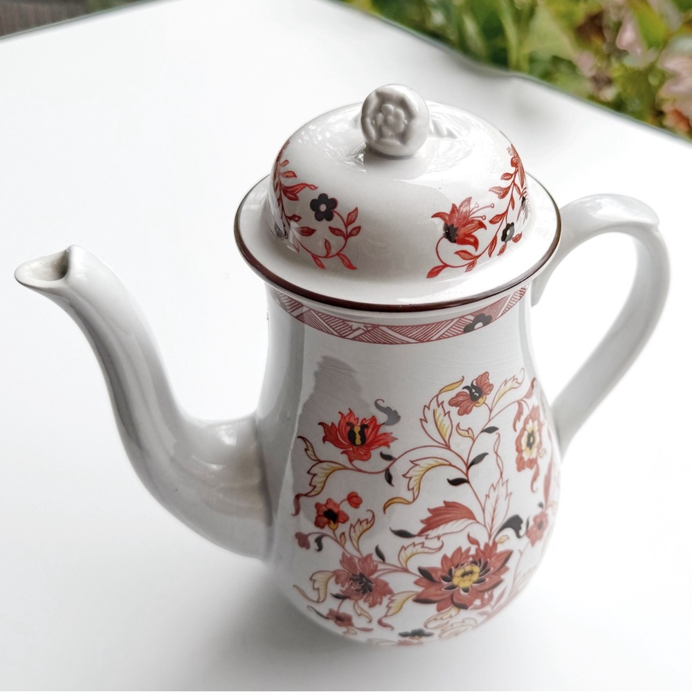 Wedgwood Porcelain Kashmar Floral Coffee Pot